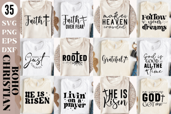 Christian Quotes SVG Bundle, T-Shirt Designs