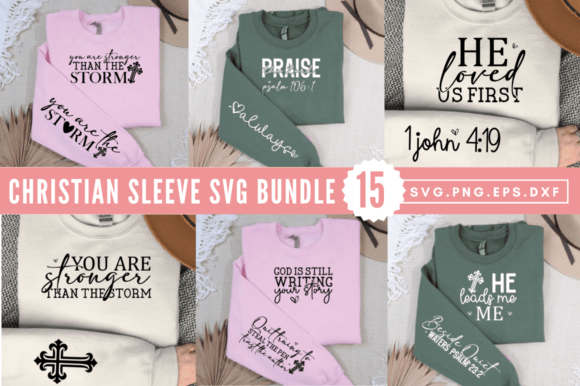 Christian Sleeve Svg Design Bundle for T-Shirt Designs