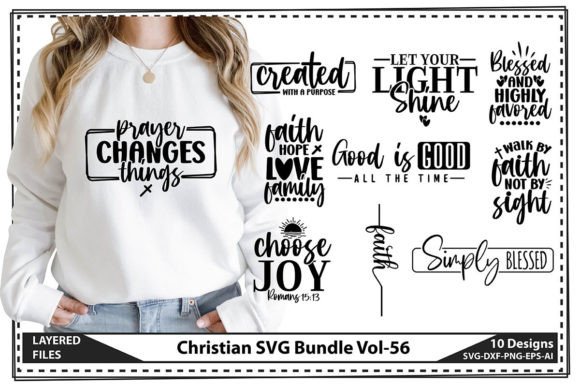 Christian SVG Bundle Vol-56 for T-Shirt Designs