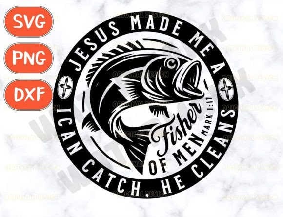 Faith Svg, Jesus Made Me a Fisherman Svg T-Shirt Designs