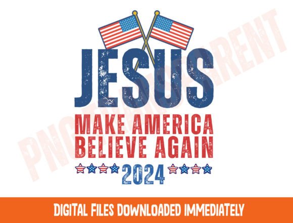 Jesus 2024 Believe Again PNG, Christian