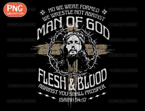 Man of God Png, Christian Cross Png for T-Shirt Designs