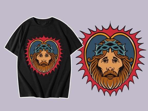 Retro Boho Jesus T-Shirt Designs